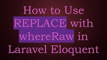 How to Use REPLACE with whereRaw in Laravel Eloquent