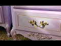 PRINCESS Dresser Makeover Purple French Provincial Dresser and Nightstands PRINCESS Dresser Makeover Purple French Provincial Dresser and Nightstands