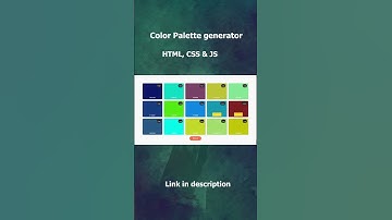 Random color palette generator using HTML,CSS & JS | Mini Projects | #shorts #coding
