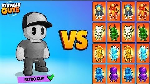 RETRO GUY vs ALL SPECIAL SKIN 0.44 | Stumble Guys |  Kayo yT