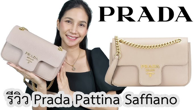 prada nylon and saffiano leather mini bag