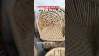 Bamboo chairs table set 🛒#weekendsale #outdoorfurniture #cafefurniture #craferiaexport