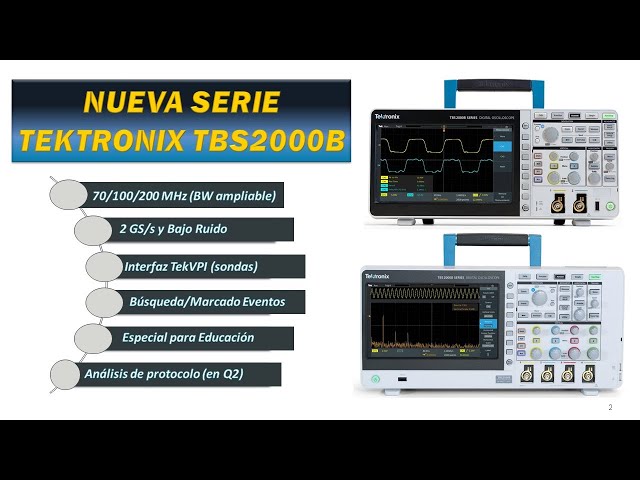 TBS2000B Osciloscopio digital Tektronix 2 a 4 canales - Intronica Ltda