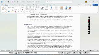 Shelly Cashman Access 365 | Module 5: End of Module Project 2 Dairy State Community College