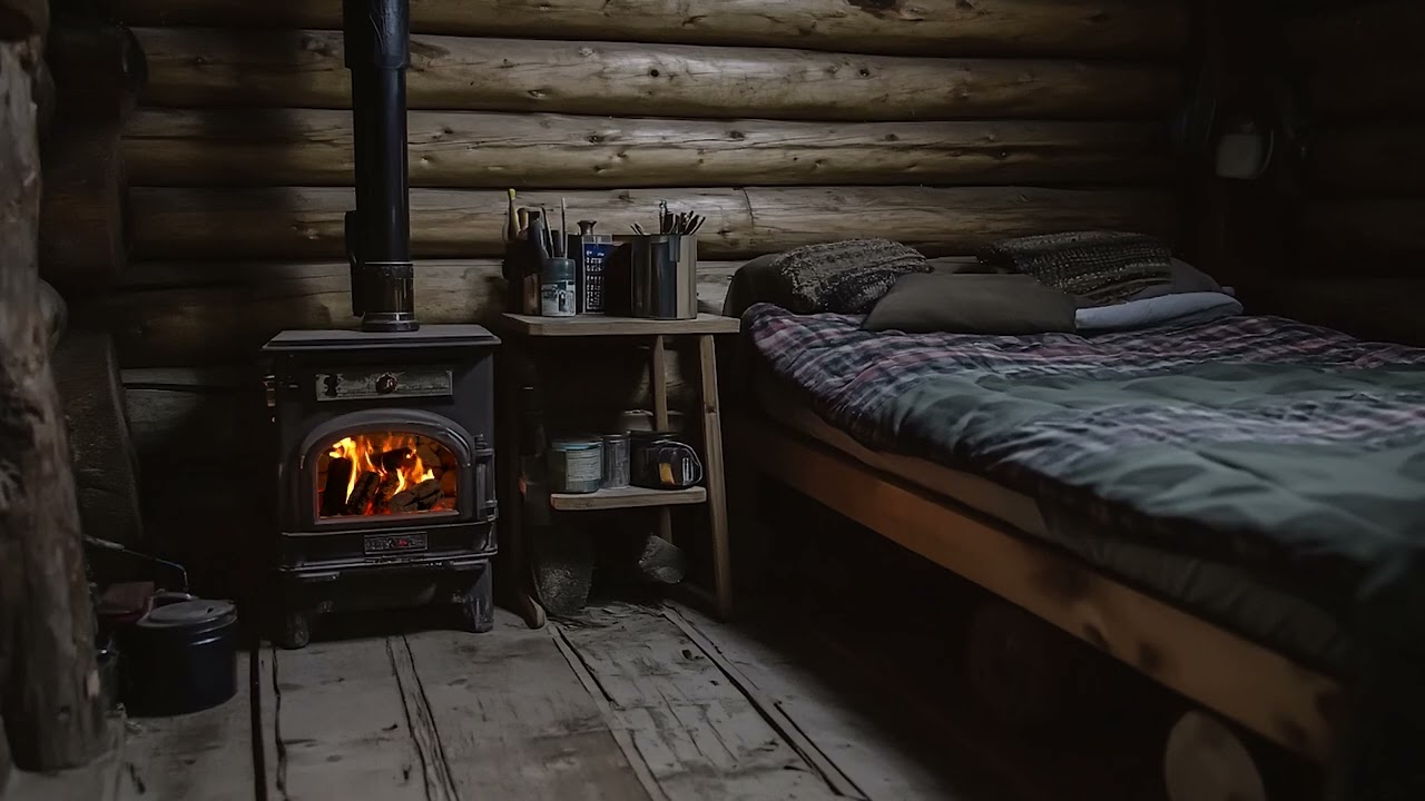 Sleep in a Cozy Cabin | Crackling Fireplace Sounds for Deep Rest