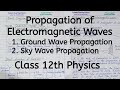 Propagation of electromagnetic waves ground wave sky wave chapter 15 communication class 12