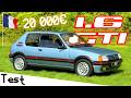 "Test" J'ai compris pourquoi tout le monde l'aime 🥰 "Peugeot 205 GTI 1.6 115 de 1990"