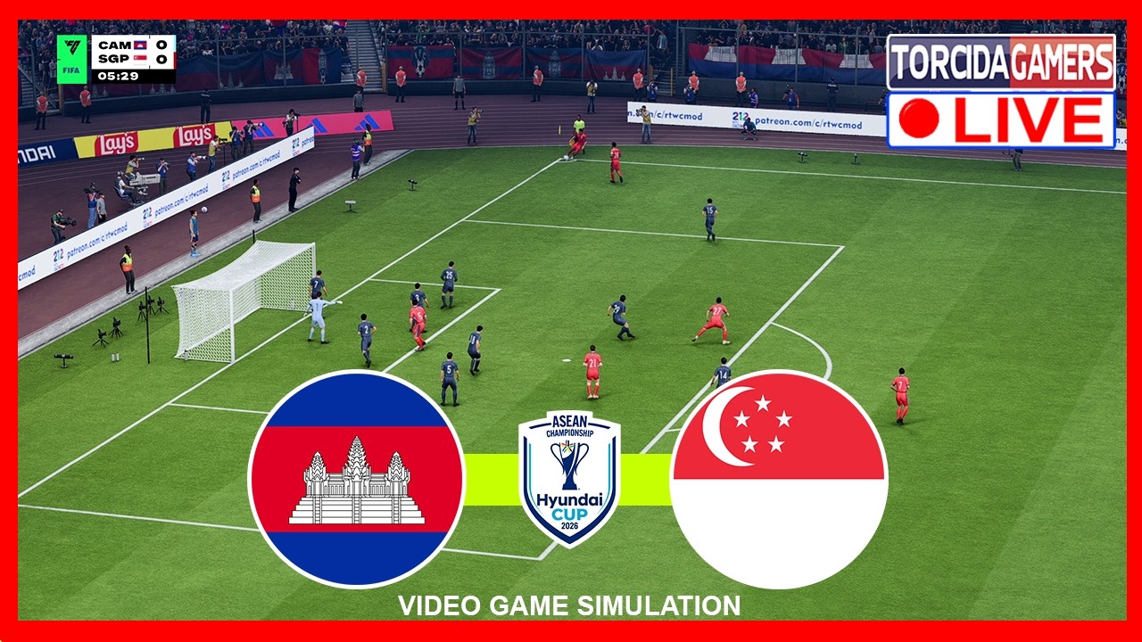 🔴LIVE: Cambodia vs Singapore | ASEAN Championship 2026 | Video Game Simulation