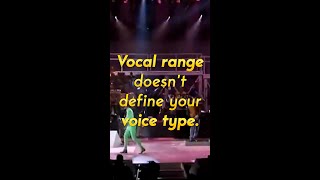 Vocal range does NOT define your voice type!