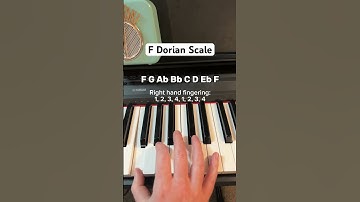 F Dorian scale on piano #pianotutorial #pianolessons #piano #musiclessons