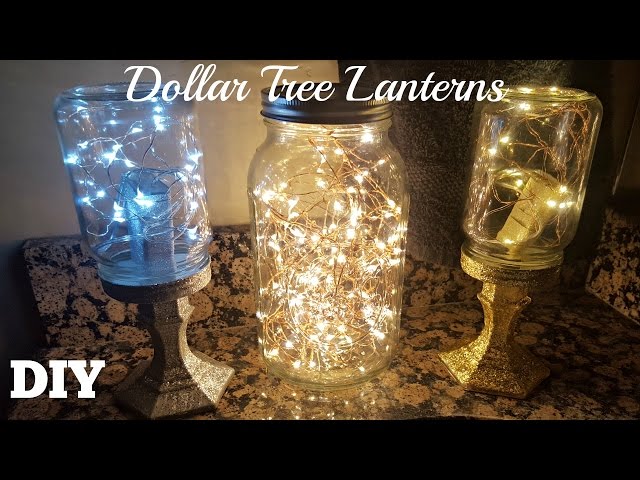 taxa social folkeafstemning DIY DOLLAR TREE MASON JAR LANTERNS | Starry FAIRY STRING LIGHTS CRAFT -  YouTube