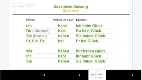 [German] Beginner: Grammar 1