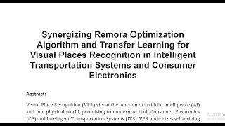Celebrity Synergizing Remora Optimization Algorithm and Transfer Learning for Visual Places Recognition in Int Profile