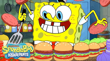 3 HOURS of SpongeBob Cooking Krabby Patties 🍔 | @SpongeBobOfficial