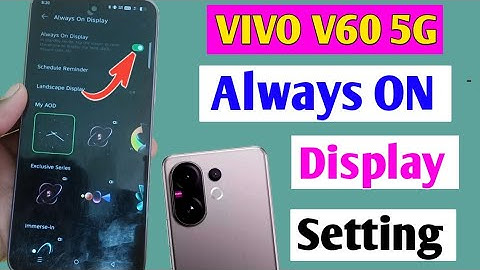 Vivo V60 5g Always ON Display Setting/How to always on display in vivo v60 5g 