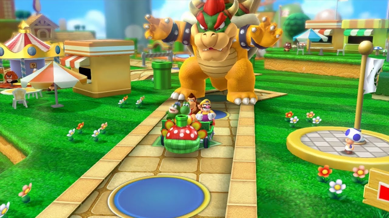 Mario Party 10 Bowser Party #69 Yoshi, Wario, Donkey Kong, Spike Mushroom Park Master Difficulty