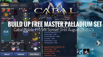 Cabal Mobile PH/VN - build up master palladium set/Demonite orb UE7/DU 15