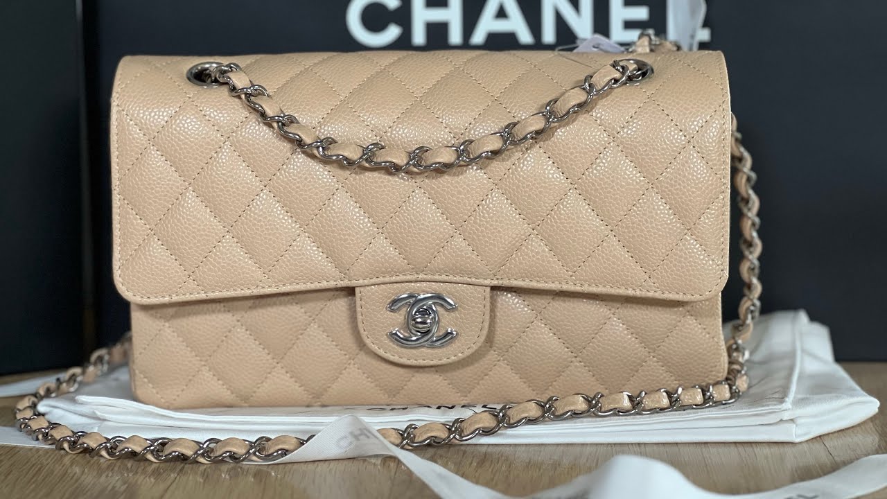 Chanel Small Classic Flap Beige Clair Caviar Leather Gold Hardware Unboxing  Video 