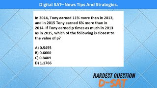 Hardest Digital SAT Math Question Solved! | Percentage Growth Word Problem Explained