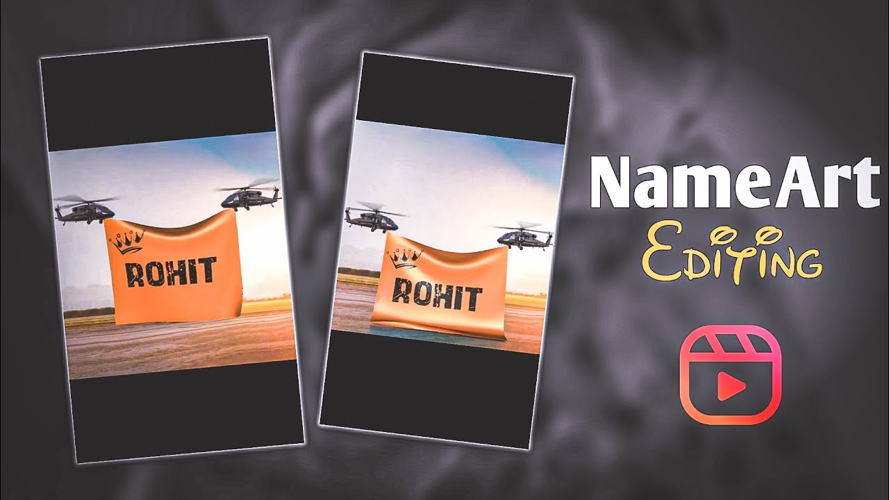 new Instagram Reels NameArt Video Editing 