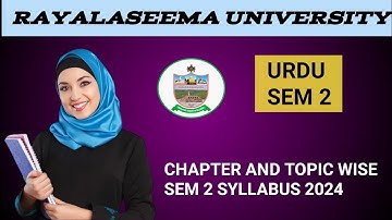 URDU SEM 2 SYLLABUS//RAYALASEEMA UNIVERSITY//KURNOOL