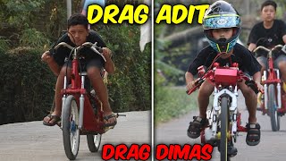 DRAG MIO KAK ADIT, DARI TRAIL JADI DRAG, SETTING SAMBIL JALAN BARENG SEPEDA DRAG DIMAS