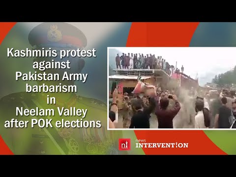 Kashmiris protest against Pakistan Army's barbarism in Neelam Valley after POK elections