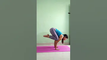 Bakasana For Beginners In Hindi Bakasana For Beginners Crow Pose Yoga Arm Balance Shorts 
