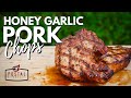 Grilled Pork Chops - Honey Garlic Pork Loin Chops Recipe on the BBQ