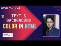 HTML Colors | HTML Color Codes in Hindi | Html Text Color and Background Color | Part 7