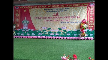LỄ ĐÓN NHẬN BẰNG CÔNG NHẬN TRƯỜNG ĐẠT CHUẨN QUỐC GIA 2022