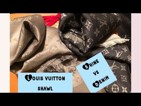 My naughty treat unboxing of a new to me Louis Vuitton denim blue shawl  wrap scarf so fabulous 