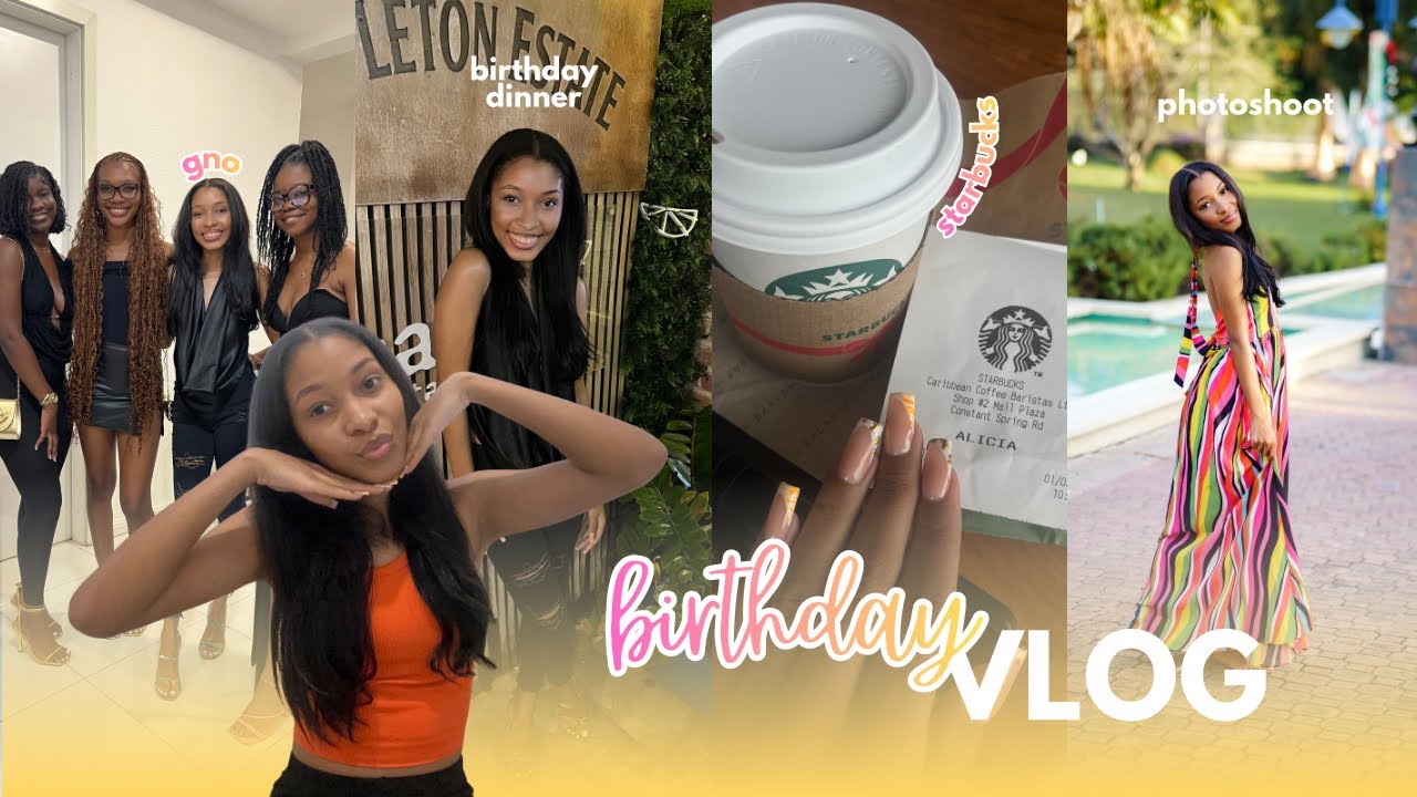 BIRTHDAY VLOG🧡 || girl’s night out + birthday dinner + starbucks run + photoshoot pictures