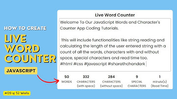 Word & Character Counter in HTML CSS and JavaScript  | SharathchandarK