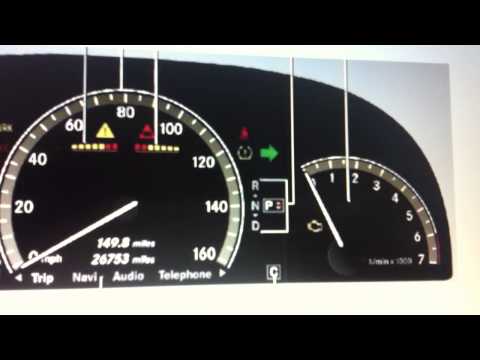 Mercedes S Class W221 Dashboard Warning Lights & Symbols - What They Mean