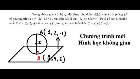 Toán 12: Trong không gian với hệ tọa độ Oxyz, cho điểm A(1;2;-1) và mặt phẳng (P) có phương trình