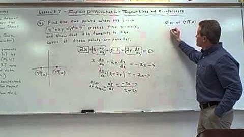 3.7 #41 x-intercepts and tangent lines
