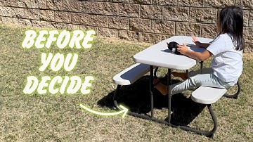 Quick Review: Lifetime Kids Picnic Table & How to set it up