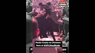 Slow Motion Of Paulo Costa Attacked By Khamzat Chimaev Fans At Ufc 294 