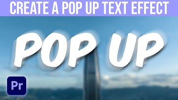 How To Create A Pop Up Text Effect In Premiere Pro