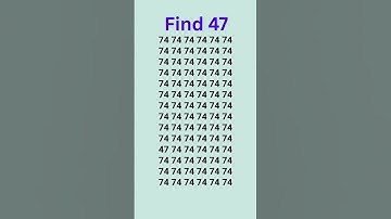 can you find 47 in 5 seconds? #wordpuzzlegame #game #mathematics #mindbendingquiz #puzzle
