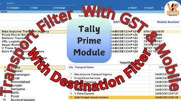How To Save Transport Details In Tally Prime | Best Powerful Transport TDL @VRCrackrs