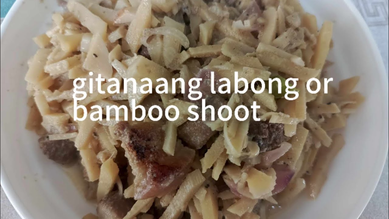 ginataang labong or baboo shoot - YouTube