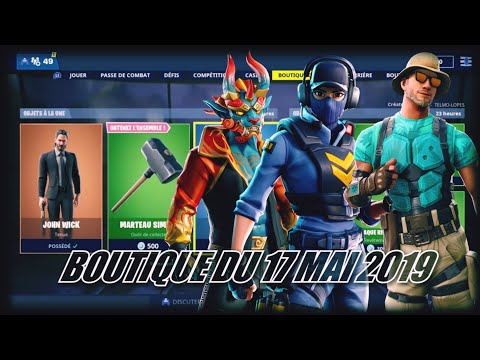fortnite-:-boutique-du-17-mai,-skin-john-wick,-skin-flammÈche,-marteau-simple,-item-shop