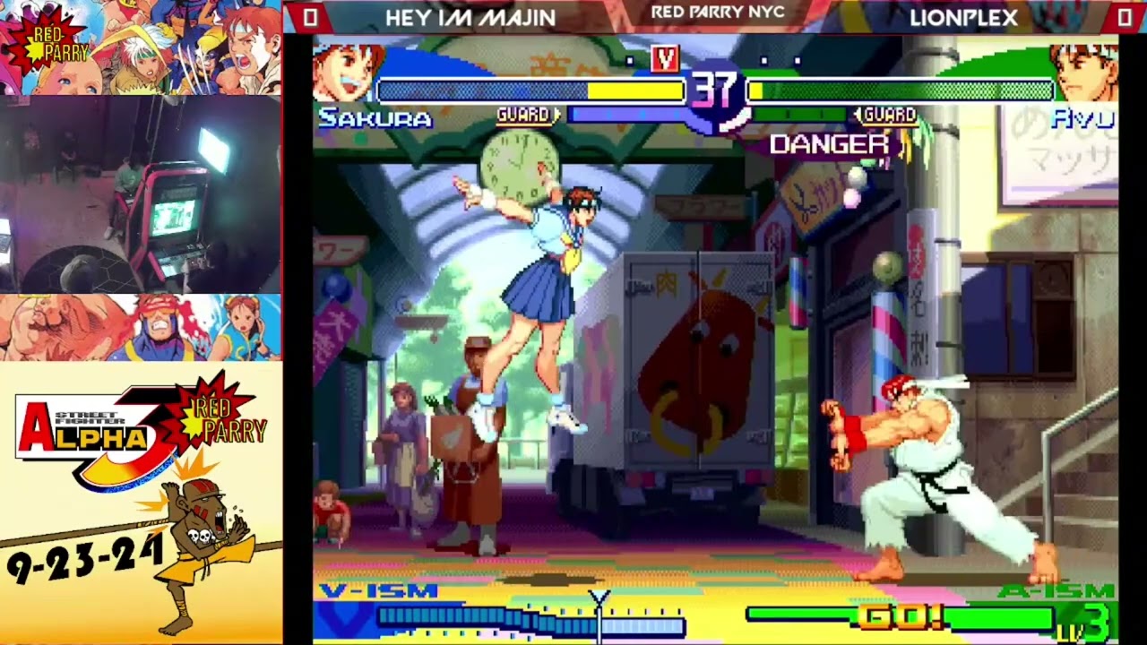 Hey I'm Majin vs LIONPLEX- Street Fighter Alpha 3 - Tournament Set  -  Red Parry NYC 9-23-24
