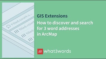 GIS Extensions — How to discover & search for 3 word addresses in ArcMap