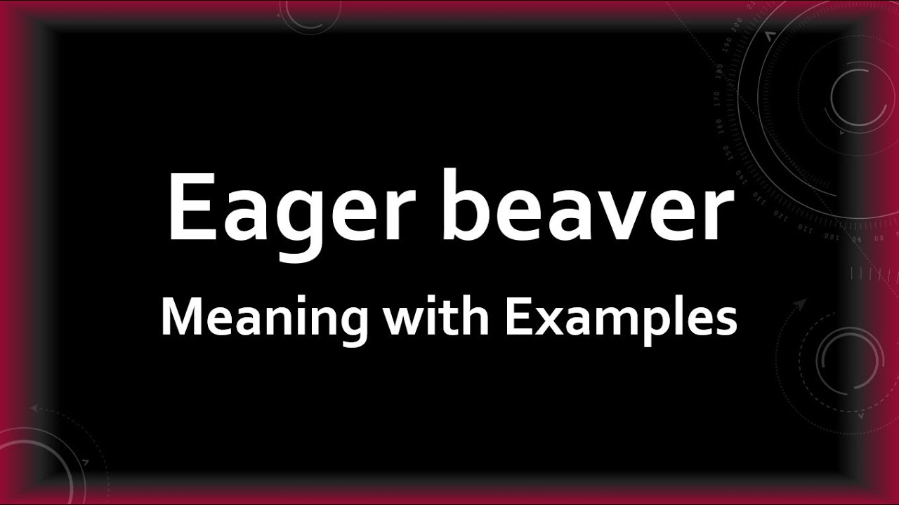 Eager Beaver Meaning With Examples Youtube