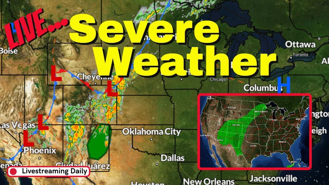 🔴Live: Severe Weather Coverage - 2% Tornado Risk 10-18-24 - YouTube