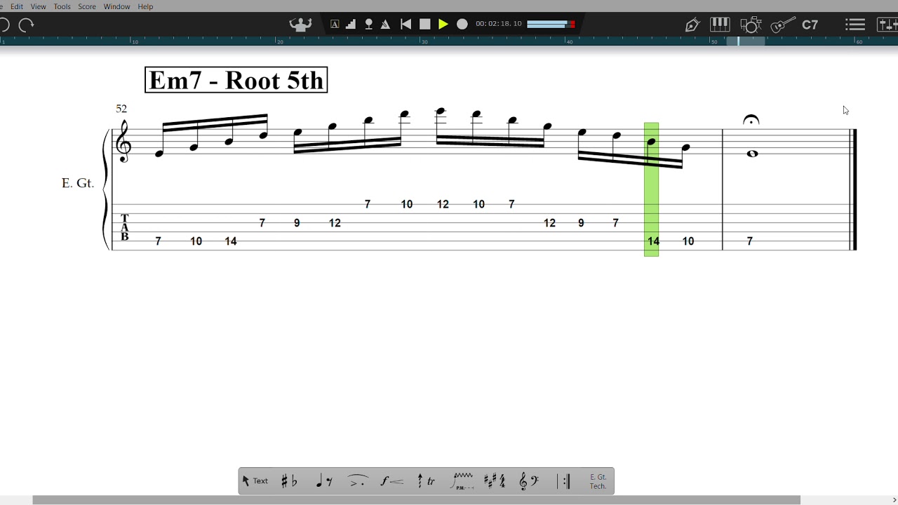 Arpeggio Em7 Two Hand Arpeggio Technique Root 5th YouTube