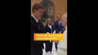 Tennis star Jannik Sinner meets Pope Leo XIV